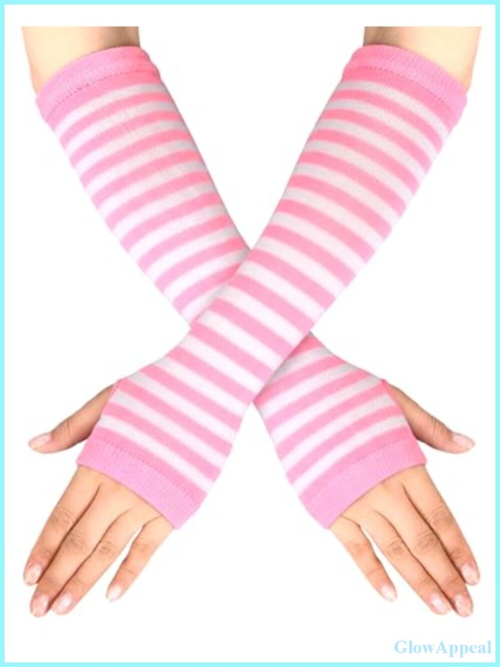 Fingerless Arm Sleeves Women UV Protection Gloves Knit Polyester Spandex